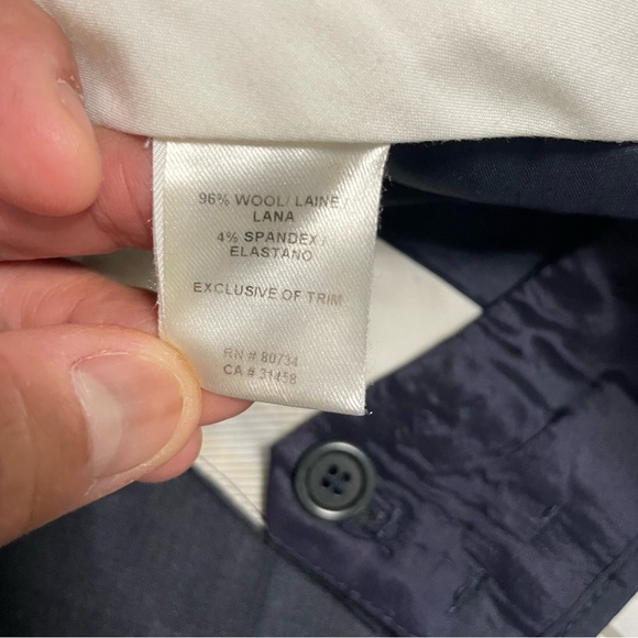 BCBGMAXAZRIA Wool Blend Dress Pants Navy Blue Women’s Size 6 Tailored Trousers - Picture 7 of 12